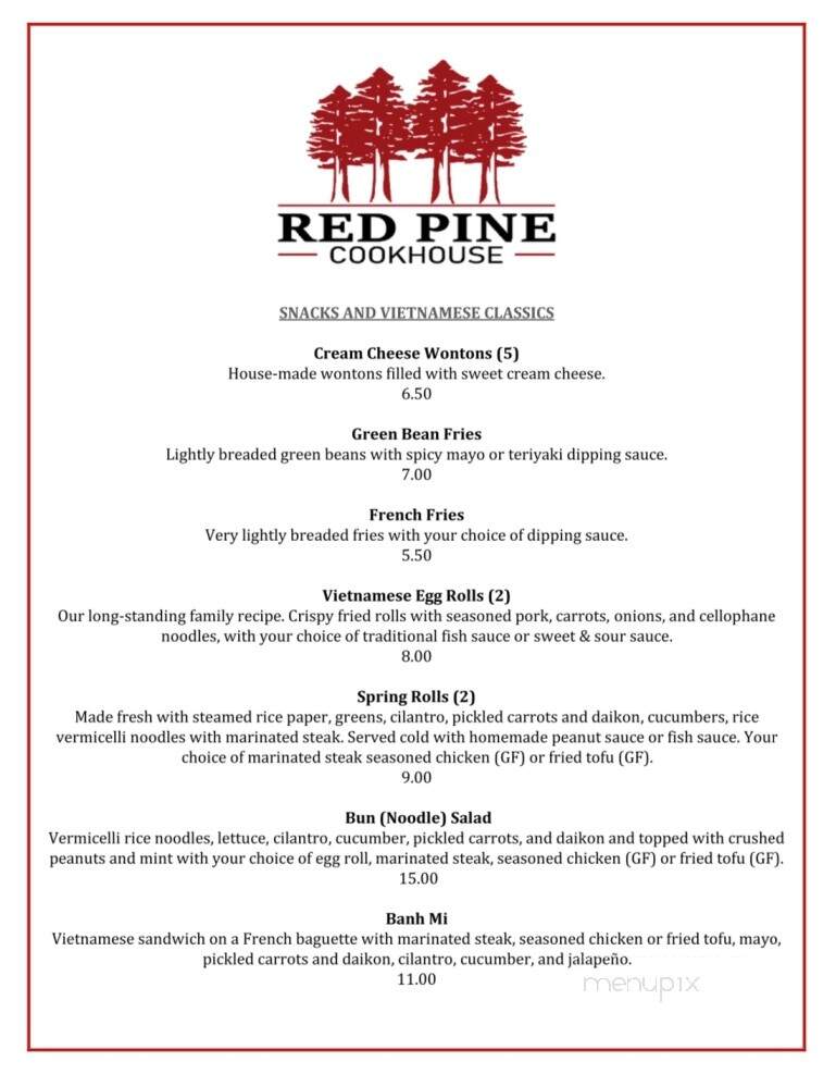 Red Pine Cookhouse - Emily, MN