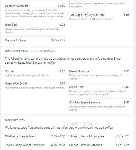 The Place on South Pine - Nevada City, CA menu_pic