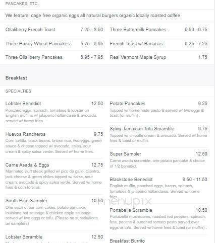 The Place on South Pine - Nevada City, CA menu_pic