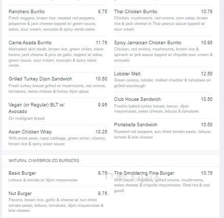 The Place on South Pine - Nevada City, CA menu_pic