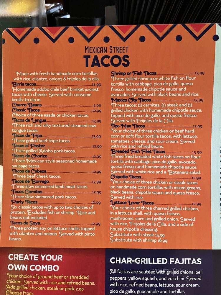 Las Carretas Mexican Restaurant - Gainesville, FL menu_pic