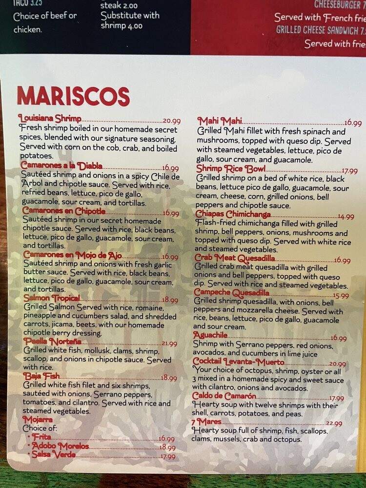 Las Carretas Mexican Restaurant - Gainesville, FL menu_pic