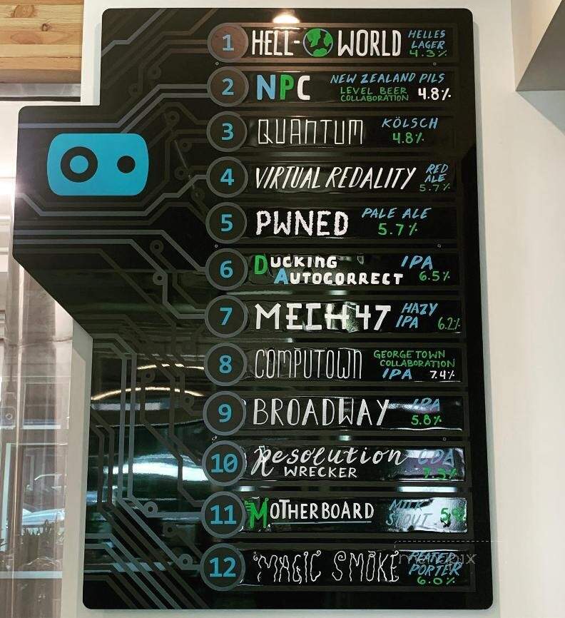 Binary Brewing - Beaverton, OR menu_pic