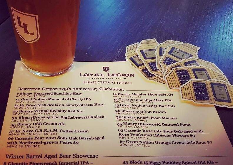 Binary Brewing - Beaverton, OR menu_pic