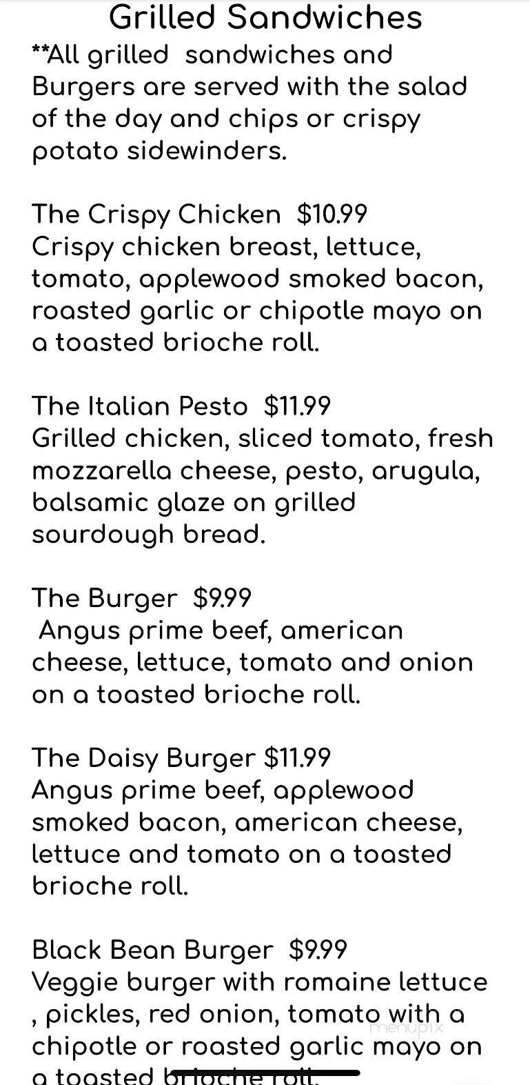 Daisy's Cafe - Nassau, NY menu_pic