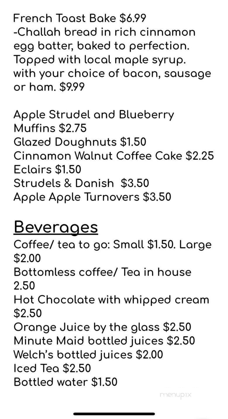Daisy's Cafe - Nassau, NY menu_pic