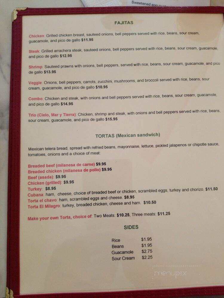 El Milagro Mexican Restaurant - Grass Valley, CA menu_pic