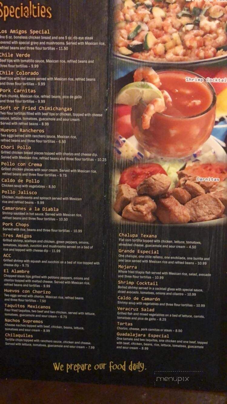 Los Amigos - Williamston, NC menu_pic