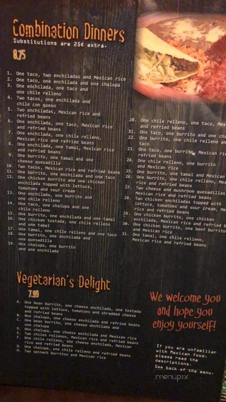 Los Amigos - Williamston, NC menu_pic