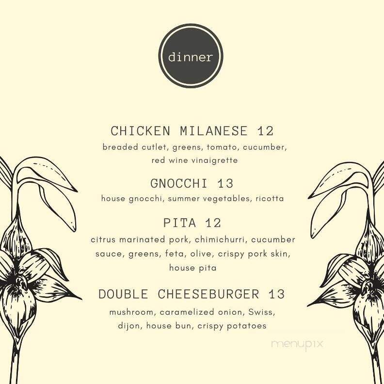 Villa coffee house - Lewiston, NY menu_pic