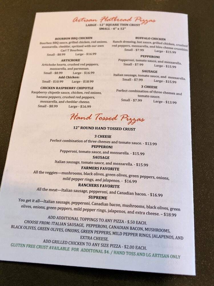Starlight Cafe - Borden, IN menu_pic