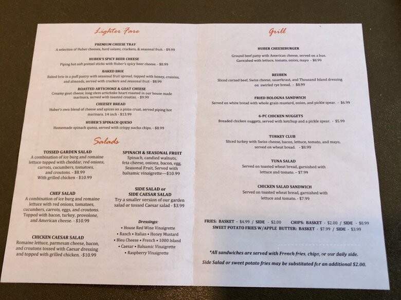 Starlight Cafe - Borden, IN menu_pic