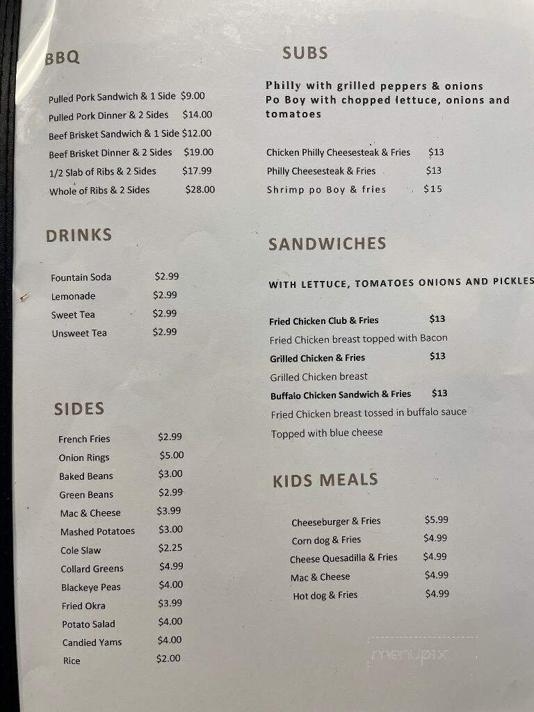 Lena Maes - Cedar Hill, TX menu_pic