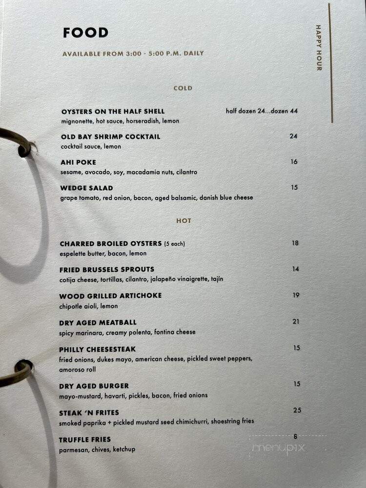 Rare Society - Santa Barbara, CA menu_pic