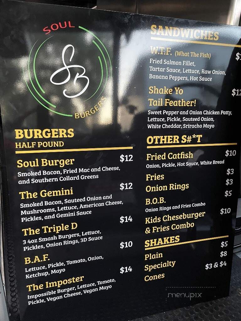 Soul Burgers - Swansea, IL menu_pic