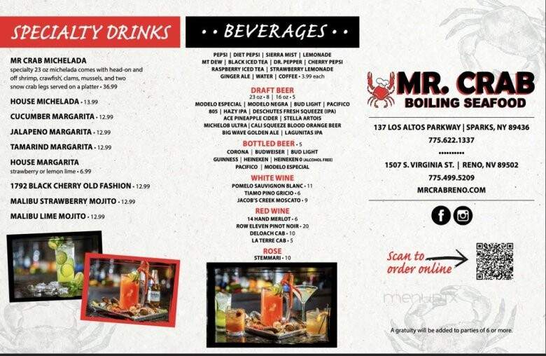 Mr. Crab Seafood Boils - Sparks, NV menu_pic