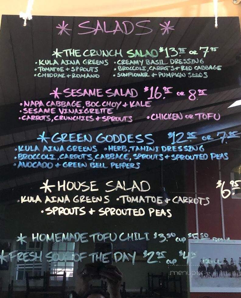 Freshies Maui - Makawao, HI menu_pic