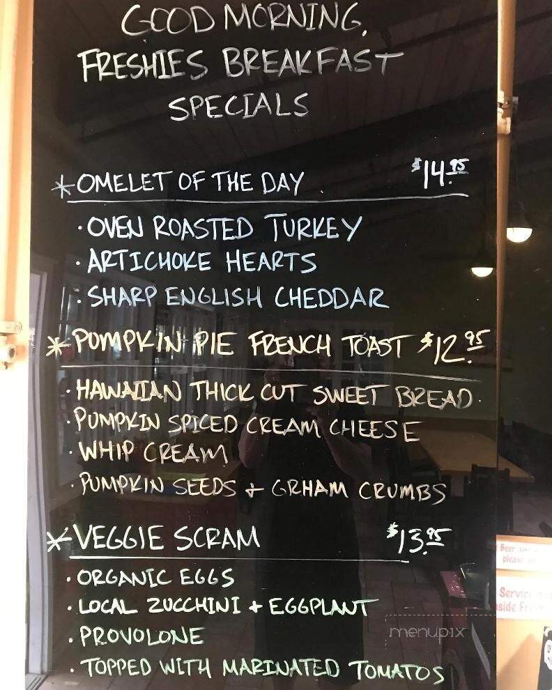 Freshies Maui - Makawao, HI menu_pic