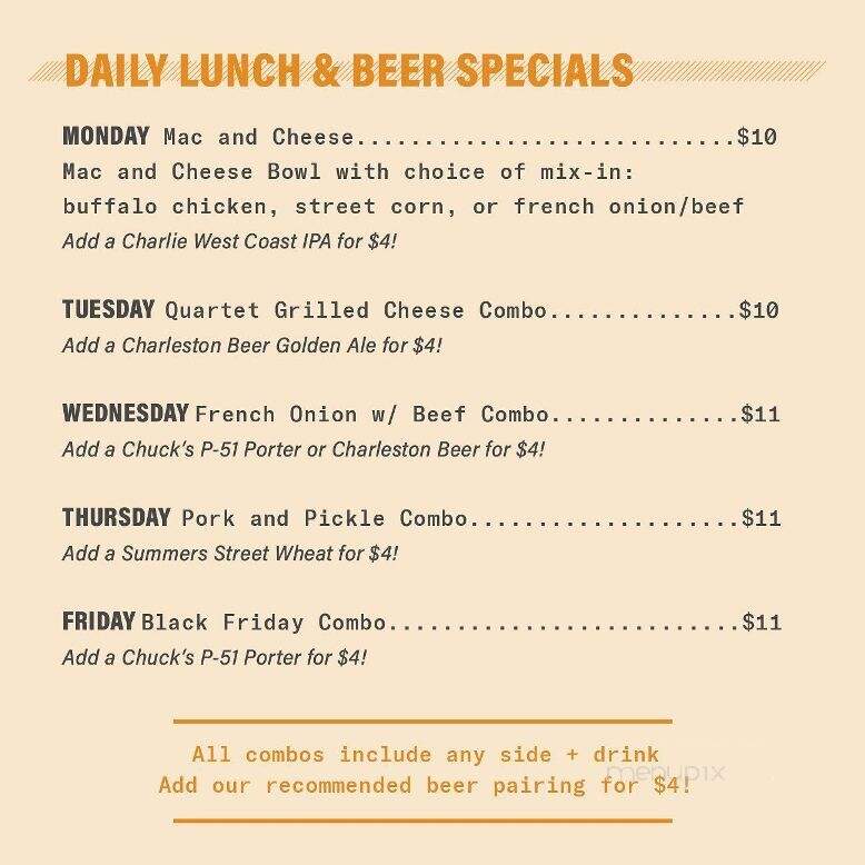 Fife Street Brewing - Charleston, WV menu_pic