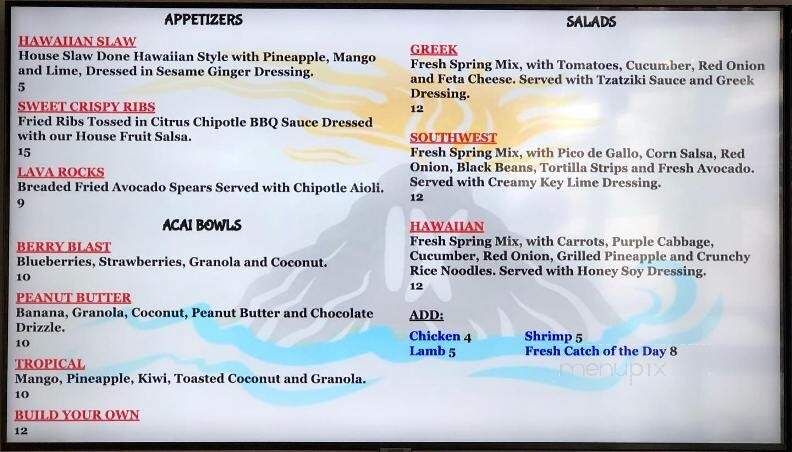 Island IX - Viera, FL menu_pic