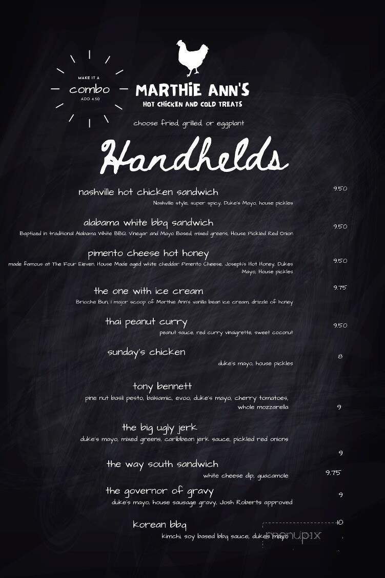 Marthie Ann's Hot Chicken - Ocoee, TN menu_pic