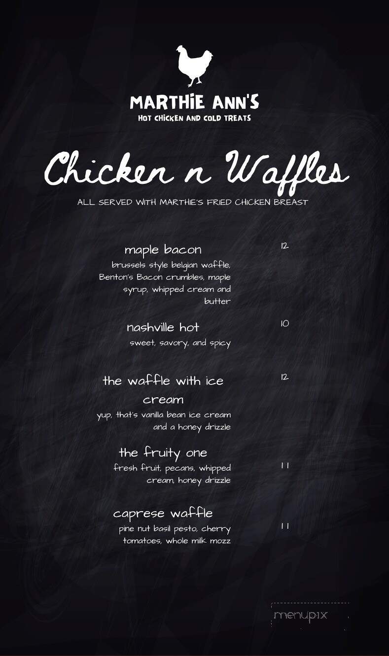 Marthie Ann's Hot Chicken - Ocoee, TN menu_pic