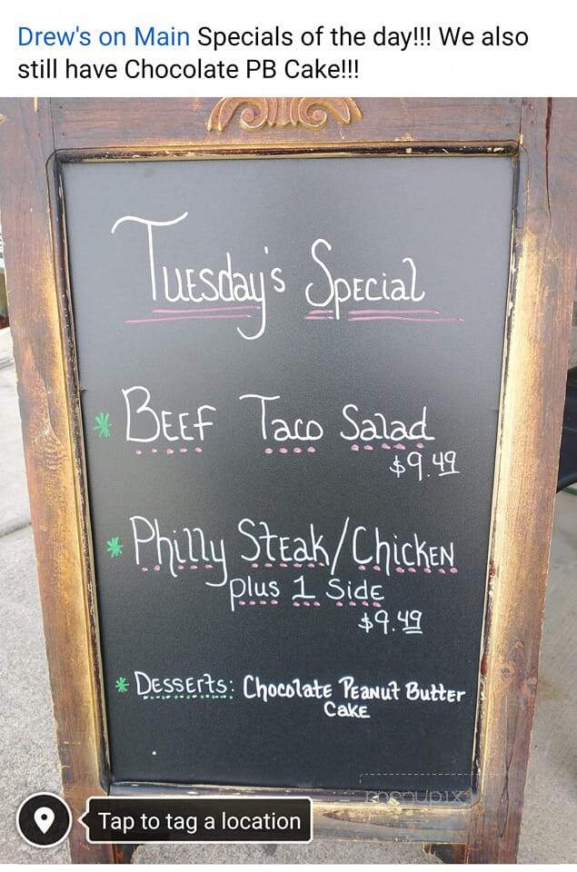 Drew's on Main - Church Hill, TN menu_pic