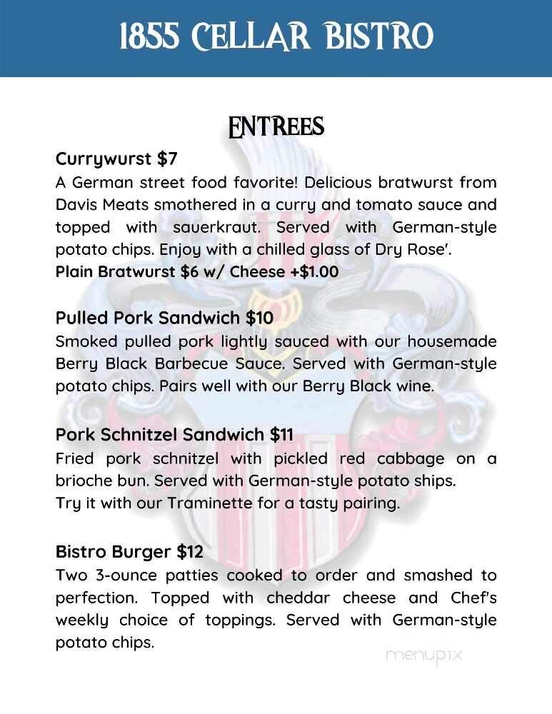 Adam Puchta Winery - Hermann, MO menu_pic