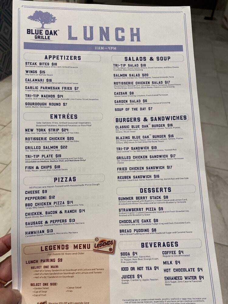 Blue Oak Grille - Friant, CA menu_pic