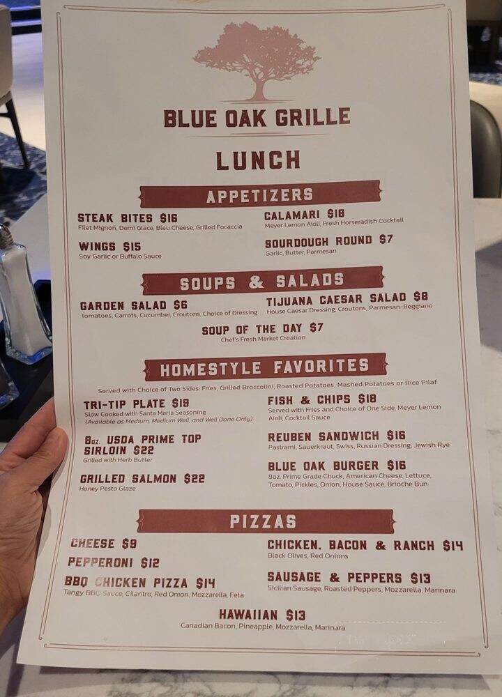 Blue Oak Grille - Friant, CA menu_pic