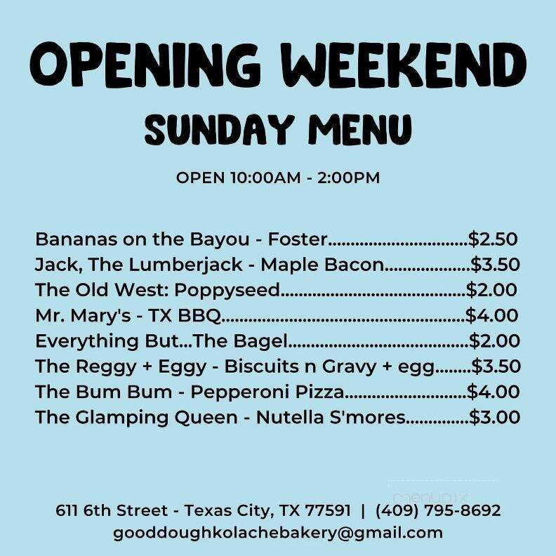 Good Dough - Galveston, TX menu_pic