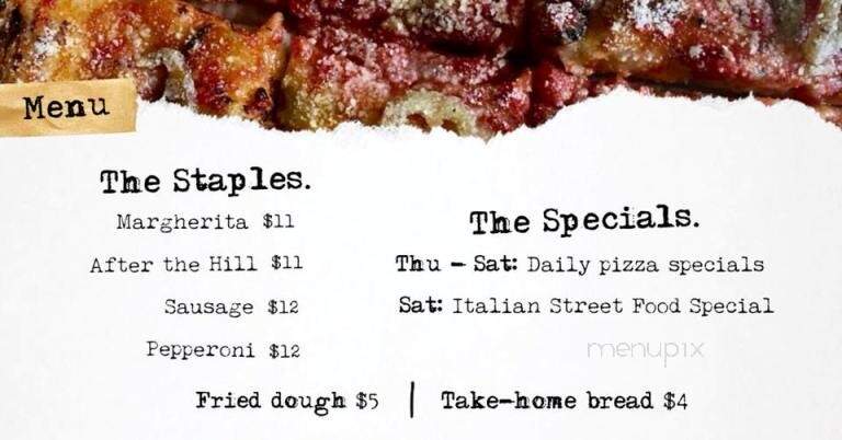 Yosteria - Youngstown, OH menu_pic