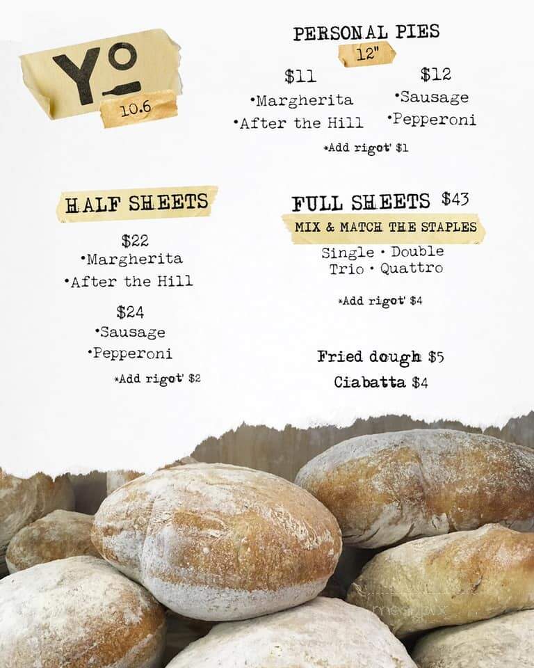 Yosteria - Youngstown, OH menu_pic