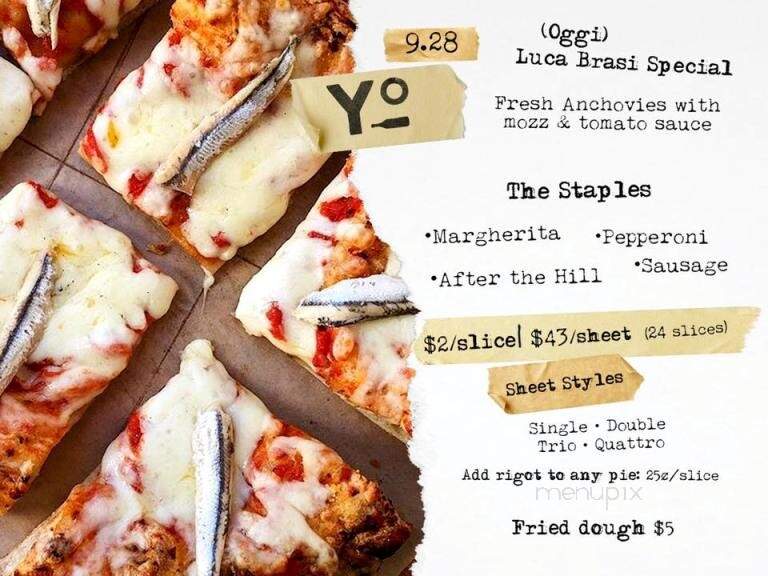 Yosteria - Youngstown, OH menu_pic