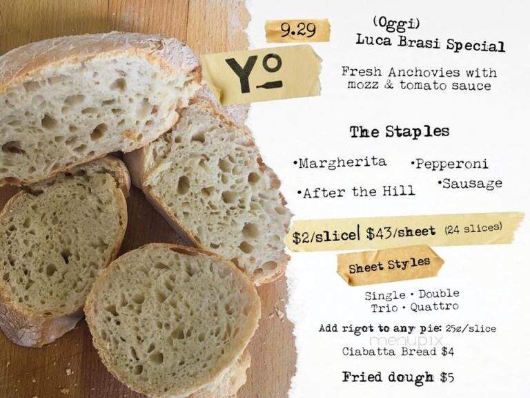 Yosteria - Youngstown, OH menu_pic