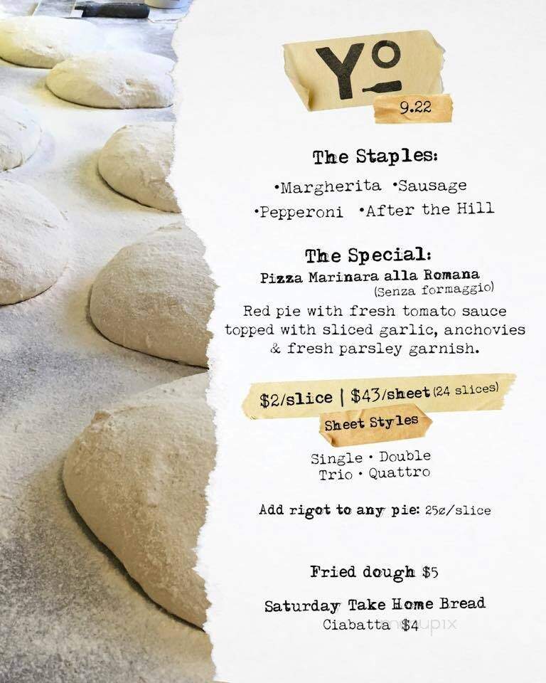 Yosteria - Youngstown, OH menu_pic