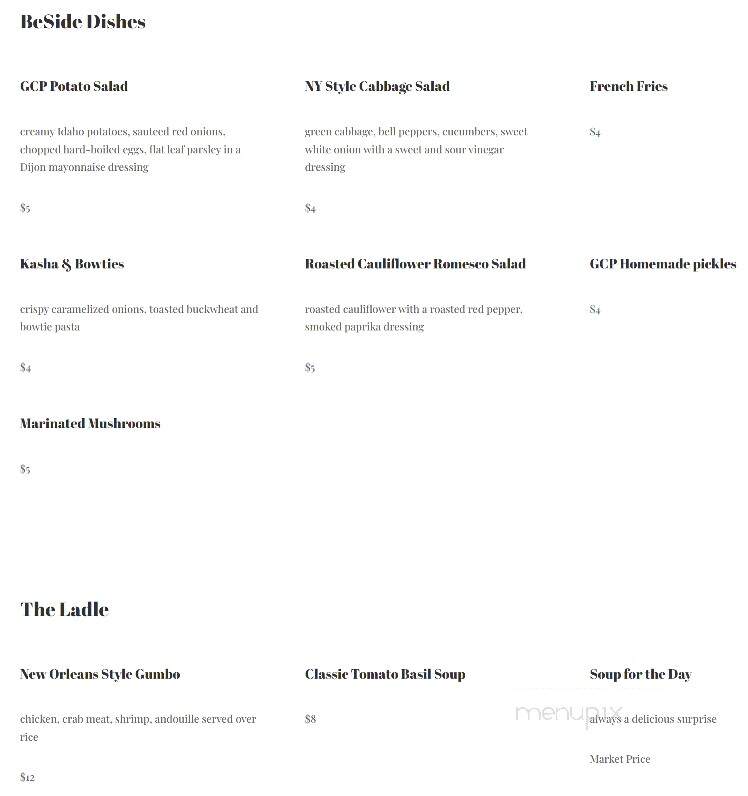 Gate City Provisions - Greensboro, NC menu_pic