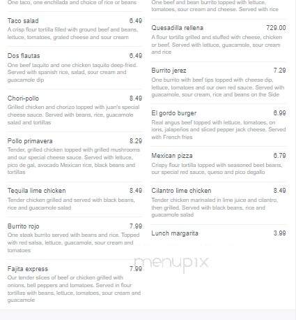 Juan's - Hayes, VA menu_pic