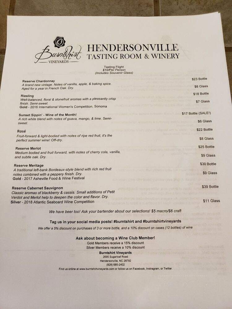 Burntshirt Vineyards - Hendersonville, NC