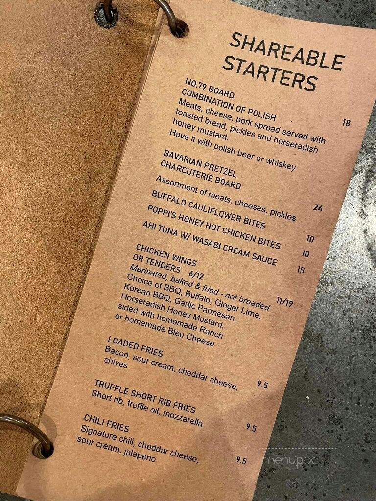 No 79 Restaurant Bar - Hammonton, NJ menu_pic