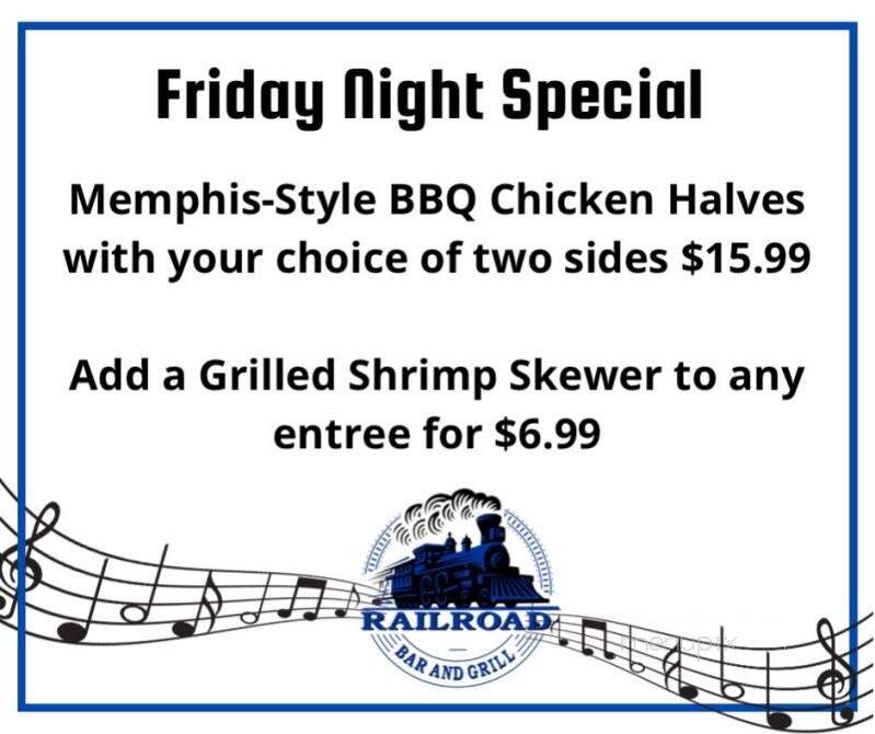 Railroad Bar and Grill - Laurinburg, NC menu_pic