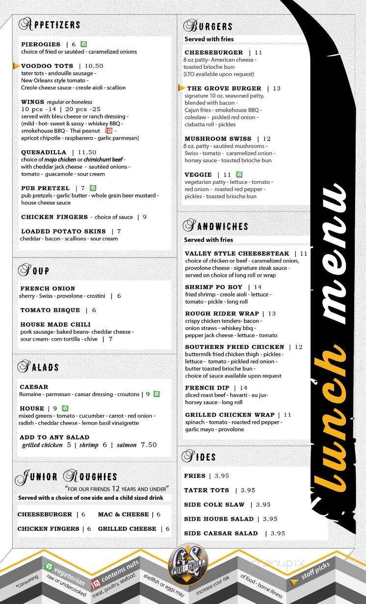 Grove Street Pub & Grill - Catasauqua, PA menu_pic