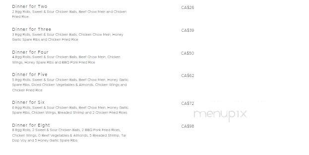 Dave's Green Papaya - North Bay, ON menu_pic