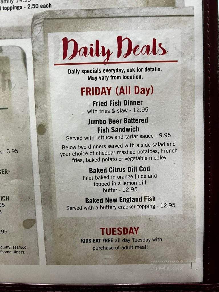 Sy's - Clymer, PA menu_pic