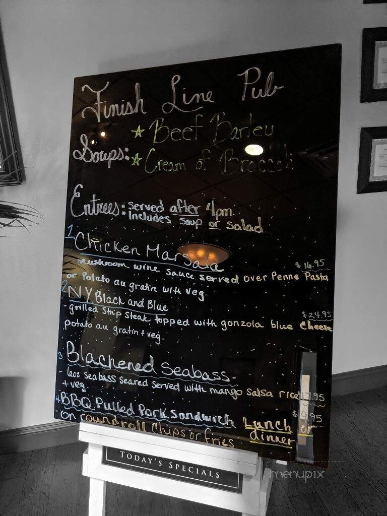 The Finish Line Pub - Millville, NJ menu_pic