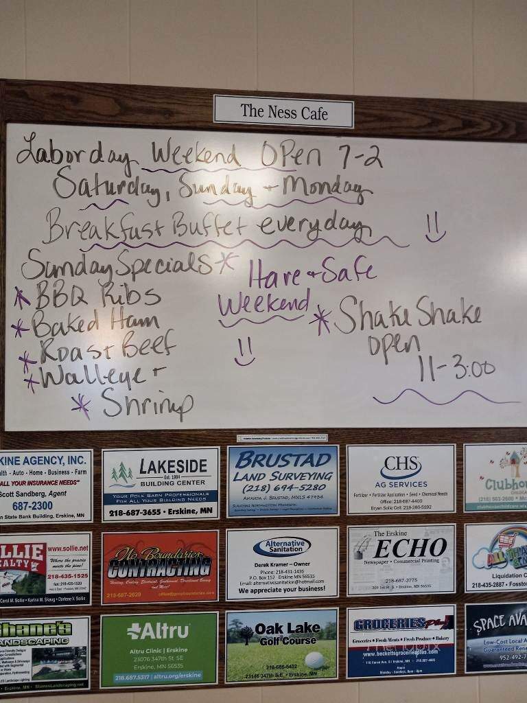 Ness Cafe - Erskine, MN menu_pic