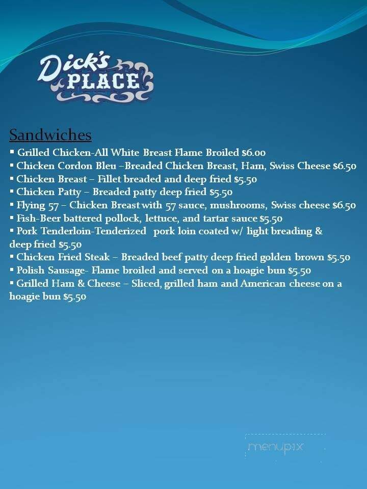 Dick's Place - Lawrence, NE menu_pic