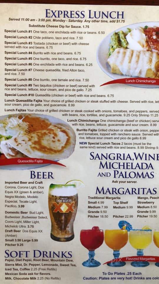 Riviera Maya - Brighton, IL menu_pic