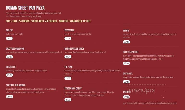 Citizen Crust - Foxborough, MA menu_pic