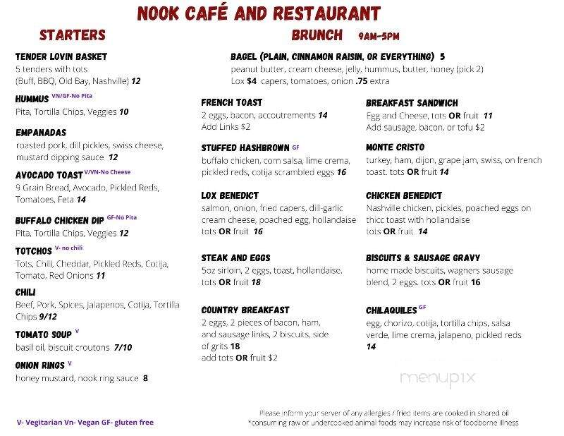 Nook Cafe & Restaurant - Mount Airy, MD